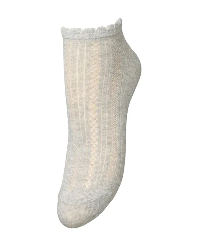 Beck Söndergaard - Crochia Cotta Short Strømper - Grey Melange 